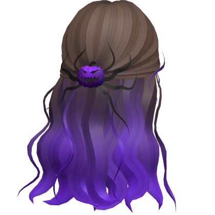 Halloween Brown & Orange Wavy Hair w/ Ponytail Roblox item