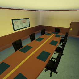 meeting room for updates on the game