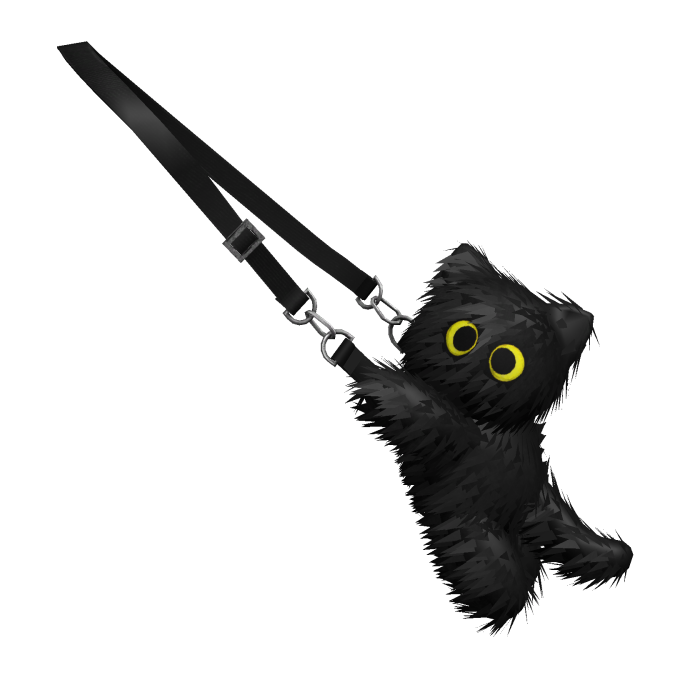 Cute Fluffy Black Cat Bag Purse [3.0]