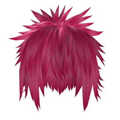 Fluffy Spiky Emo Pink Hair Roblox item