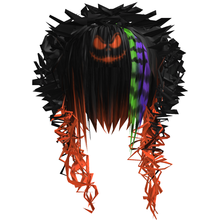 curly teased scene hair halloween pumpkin bats