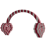 Red Sweet Candy 8-Bit Headphones