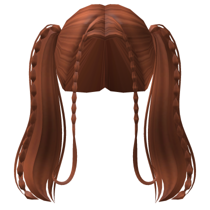 Pretty Girl Braided Pigtails in Ginger Roblox item