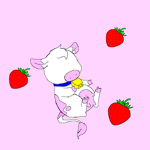 Cute cow strawberry