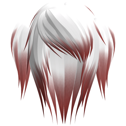 white red moe emo scene hair w pigtails