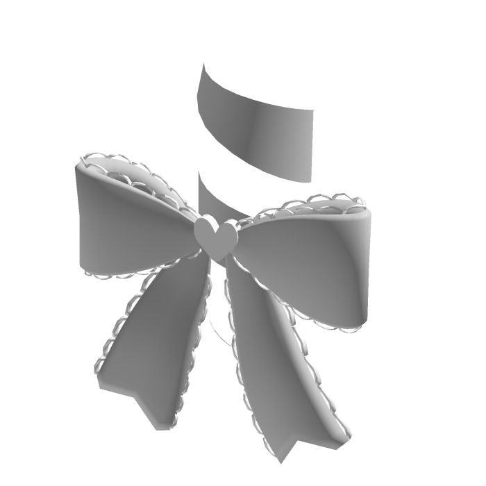 Pastel White Coquette Ribbon Bow (for Korblox)