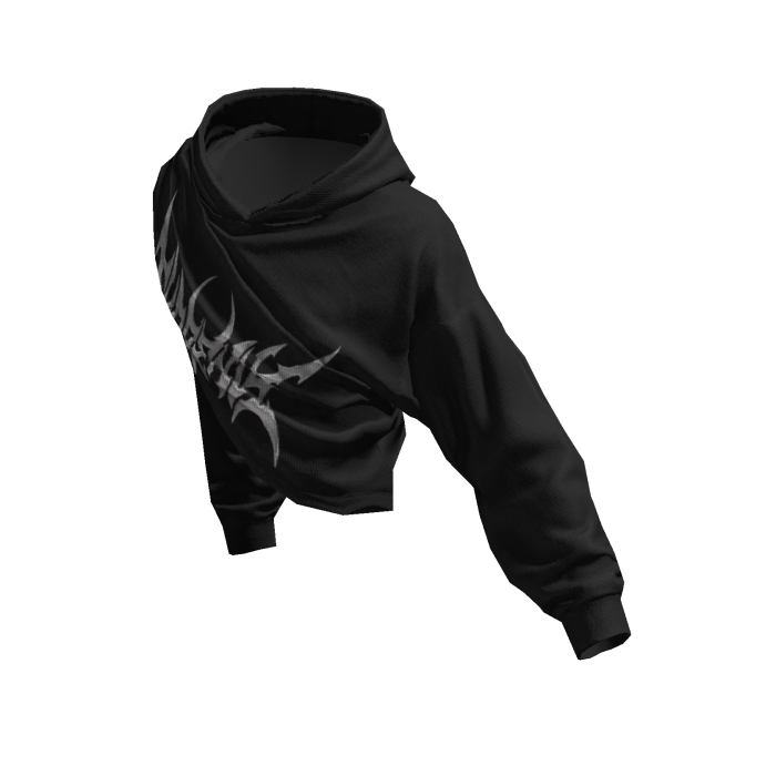 Half Raised Hoodie Black w/ White Svddenly Print