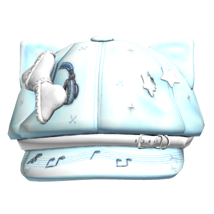 Light Blue Kawaii Bow Beret Roblox item