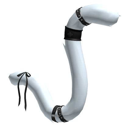 Blue Black Ribbon Nurse Cat Tail Roblox item
