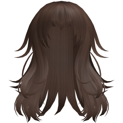 Anime Messy Long Hair w/ Spiky Ends (Brown)