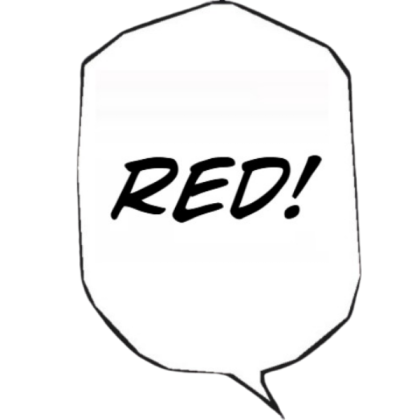 Red, for gojo manga speech bubble Roblox decal