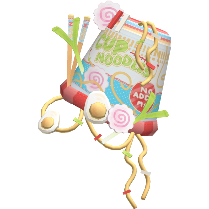 kawaii ramen instant noodle cup hat Roblox item