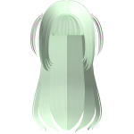 FREE - cute zombie hime straight hair w tail clips
