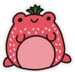 Strawberry cute frog