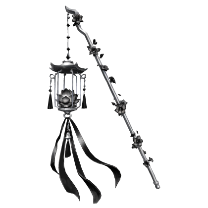 Black Silver Ethereal Maximalist Flower Lantern
