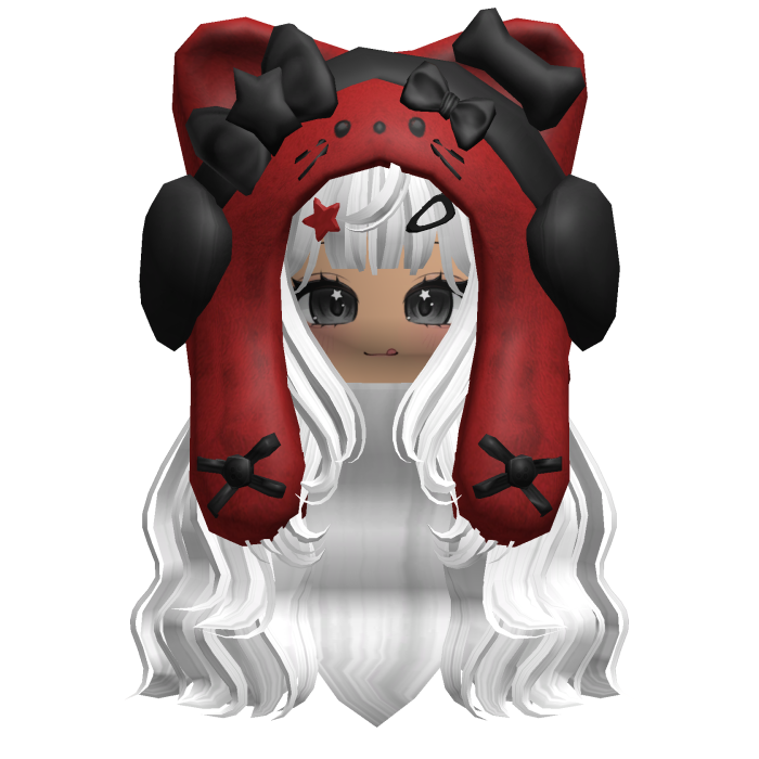 White Cute Cozy Kitty Hood Hair
