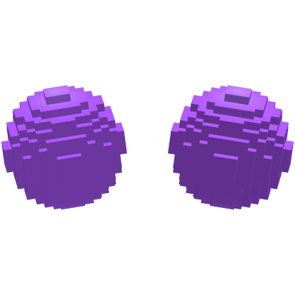 pixel hair add on space buns purple Roblox item