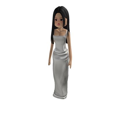 Woman character with white dress
