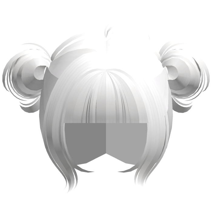 ♡ kawaii messy bun white hair