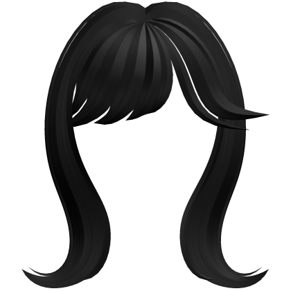 Kawaii Spiky Beach Curly Bangs (Black) Roblox item