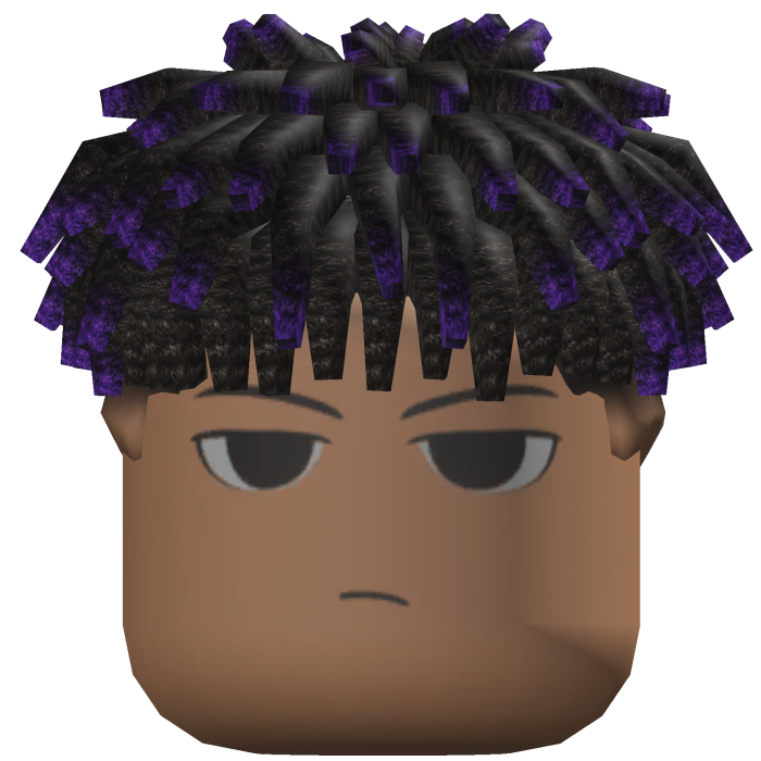 Short Curly Twists Hair (Black/Purple)