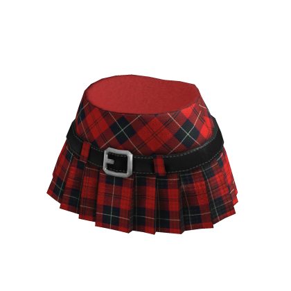 ✨ Red Tartan Pleated Skirt Academia