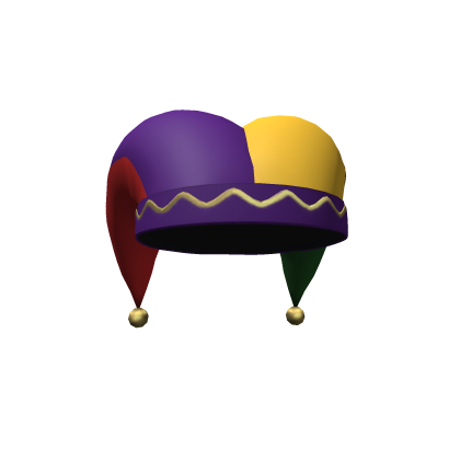 Creepy Colorful Jester Halloween Hat