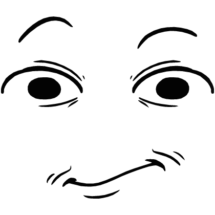 Awkward Smile 3D Face