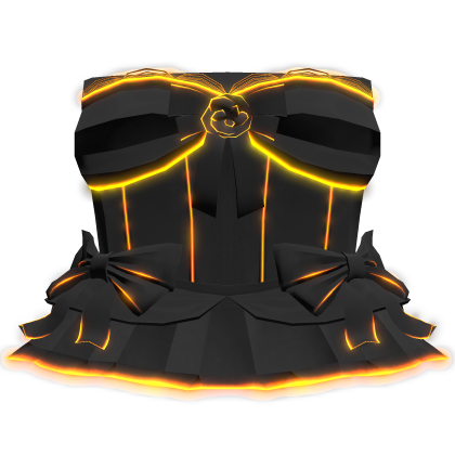 🎀Glow Coquette Bow Corset Dress Halloween Orange