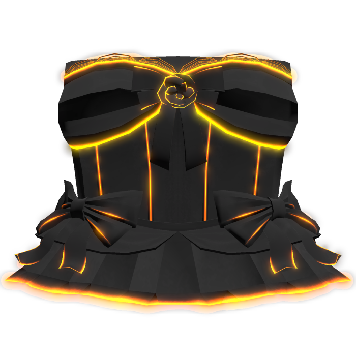 🎀Glow Coquette Bow Corset Dress Halloween Orange