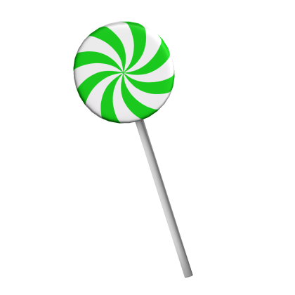 green christmas candy lollipop