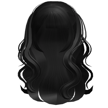 ♡ : pretty curly hair with pigtails in black Roblox item
