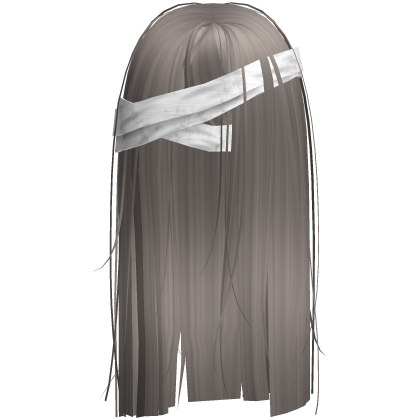 Horror Ash Brown Hair w White Face Bandages Roblox item
