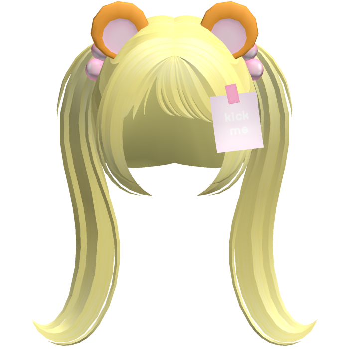 yellow kawaii tween hamster silly pigtails