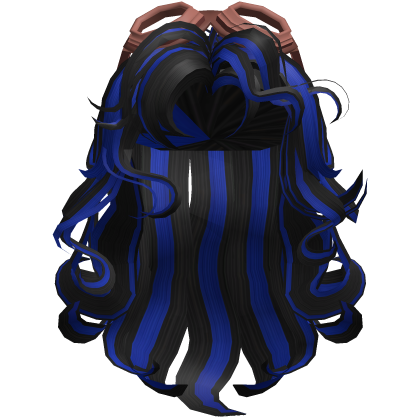 ⚙️ Robecca Blue & Black Curly Steam Hair  Roblox item