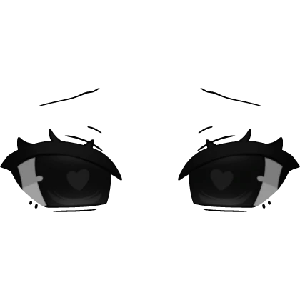 🤍 pretty black 3D heart eyes | Roblox Item - Rolimon's