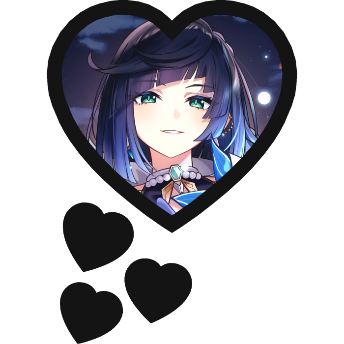 Yelan Thinking Hearts Genshin Impact