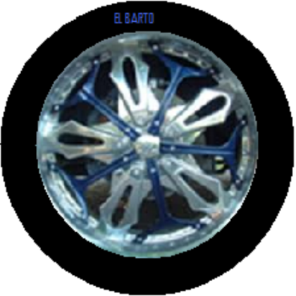 Silver & Blue Rim Roblox decal