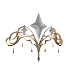 White Golden Starry Tiara