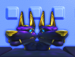 double headed purple