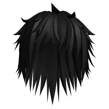 Black Fluffy Vkei Scene Emo Spiky Hair 31. Roblox item