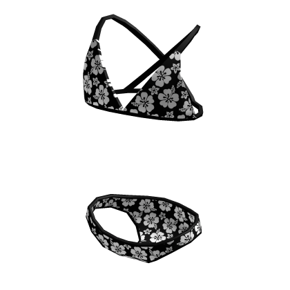 ✅Summer Hibiscus Black swimsuit✅