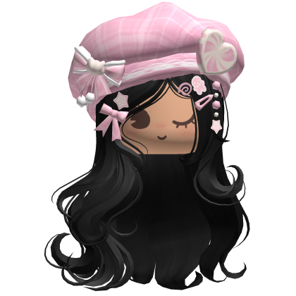 ♡ Christmas Swirls w/ Beret (Black)