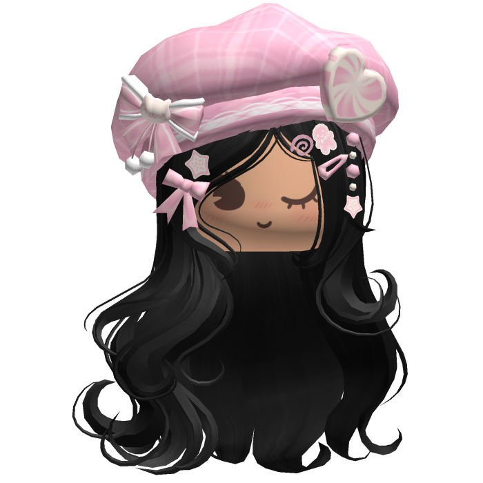 ♡ Christmas Swirls w/ Beret (Black)