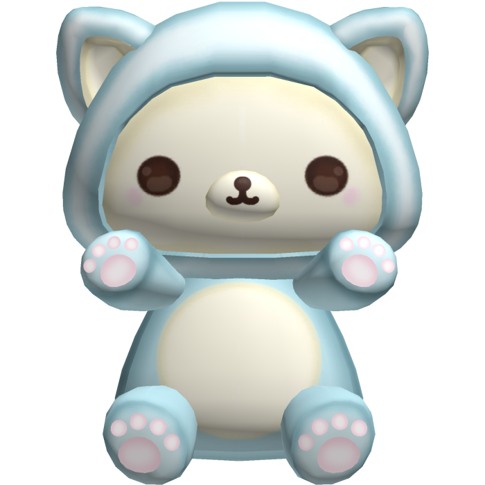 korilakkuma kitty costume blue bear plushie