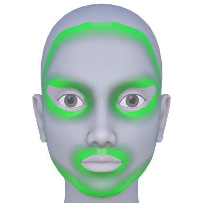 🎭 Green Glow Outline - face makeup thumbnail