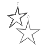 Y2K New Iconic Star Hoops in Silver