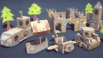 Polygon Cardboard Forts Pack preview 1
