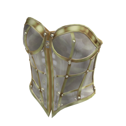 Strapless Armour Corset w/ Studs (Gold) thumbnail