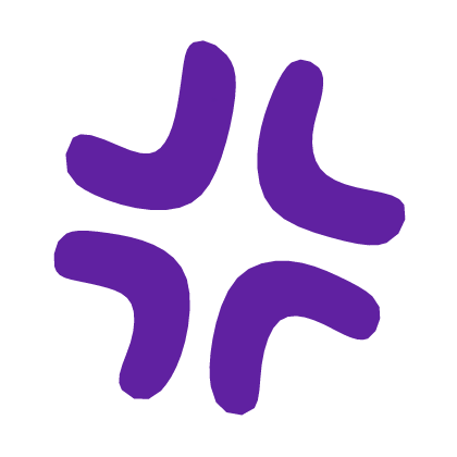 ♡ Cute Angry Anime Expression Sticker Dark Purple